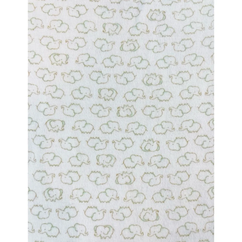 CARTER’S • Precious Firsts White/Cream Elephant Print Bodysuit Onesie, 3M
